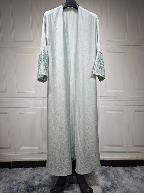 Abaya Cárdigan — Bordado Turco Floral