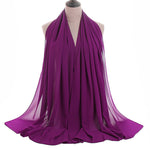 Hijab Chiffon Bulle — Uni Classique