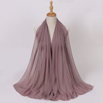 Hijab Chiffon Perlé — Uni Élégant