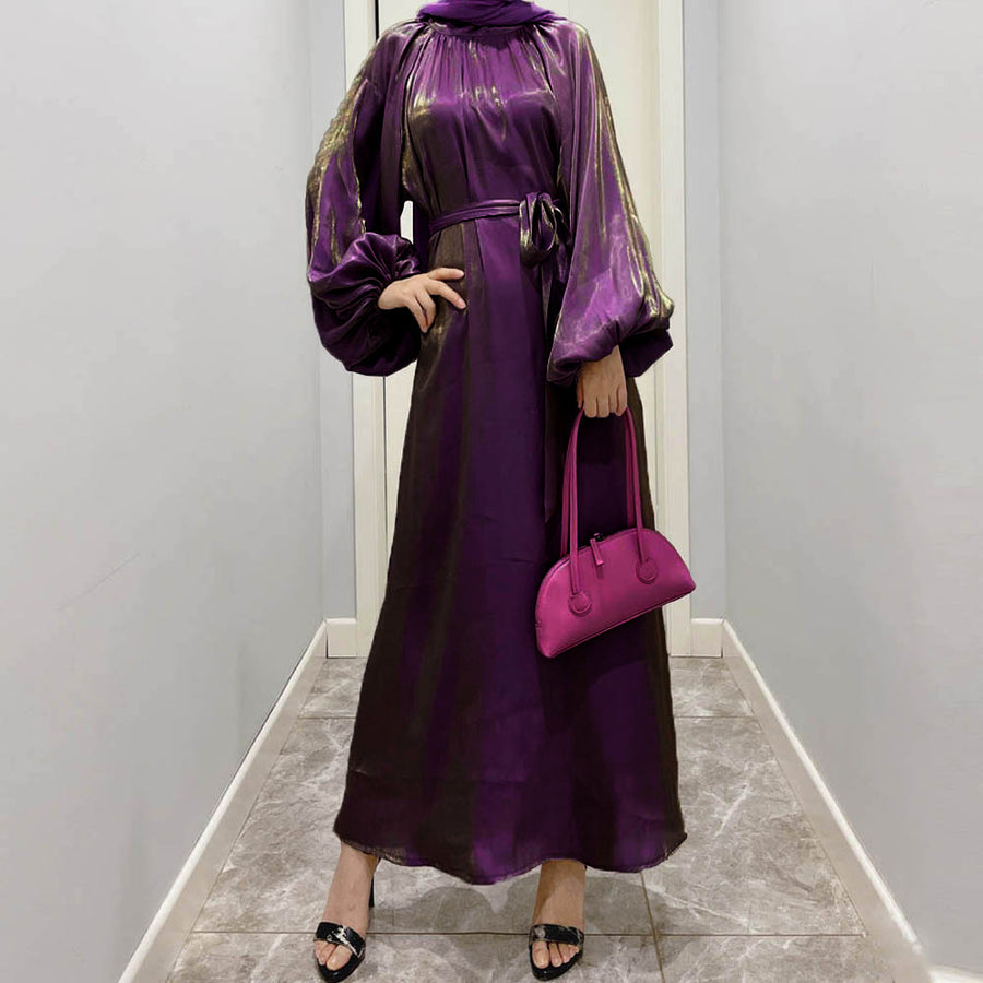 Abaya Manches Lanterne — Élégance Moderne