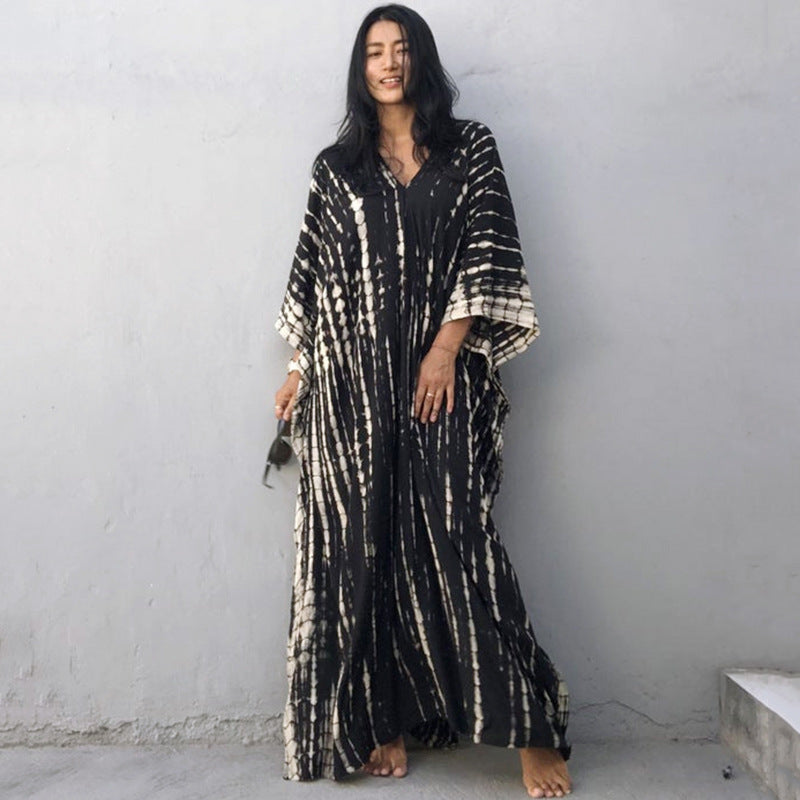 Robe de Plage — Imprimé Bleu