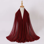 Hijab Chiffon Perlé — Uni Élégant