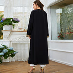 Abaya Brodée Or & Noir — Luxe Oriental