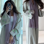 Abaya Cardigan — Broderie Turque Florale