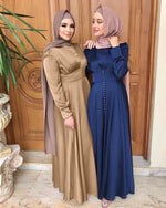 Abaya Satin Perlé — Robe de Soirée