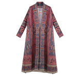 Robe Cape Miyake — Imprimé Automne