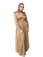 Abaya Satin Perlé — Robe de Soirée