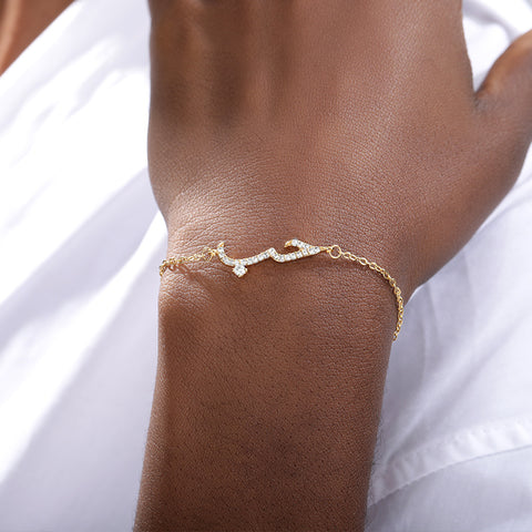 Bracelet Love Declaration — Plaqué Or 18K & Zircon
