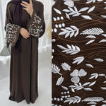 Robe Brodée — Feuillage Élégant