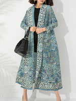 Robe Cape Miyake — Imprimé Automne