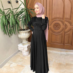 Abaya Satin Perlé — Robe de Soirée