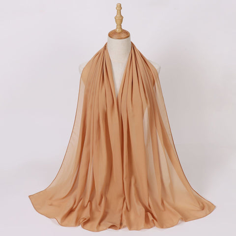 Hijab Chiffon Perlé — Uni Élégant