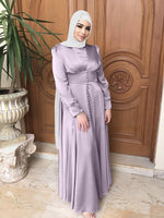 Abaya Satin Perlé — Robe de Soirée