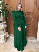 Abaya Satin Perlé — Robe de Soirée