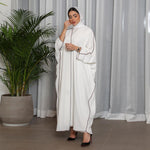 Abaya Blanche Cassée — Coupe Ample