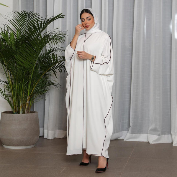 Robe Dubai — Splicing Blanc Élégance