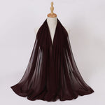 Hijab Chiffon Perlé — Uni Élégant