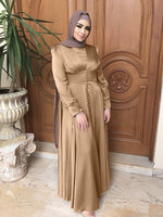 Abaya Satin Perlé — Robe de Soirée