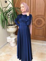 Abaya Satin Perlé — Robe de Soirée