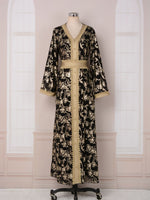 Robe de Soirée — Fleurs Dorées