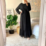 Robe Jacquard 3D — Élégance Florale