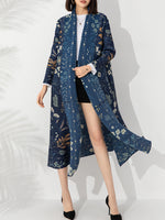 Robe Cape Miyake — Imprimé Automne