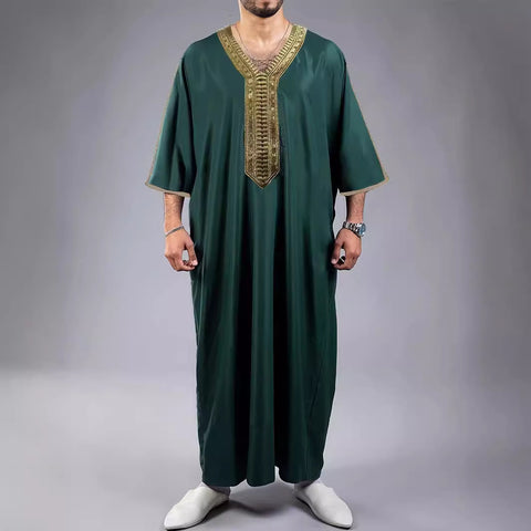 Qamis Homme — Manches Midi Dentelle