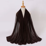 Hijab Chiffon Perlé — Uni Élégant