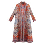Robe Cape Miyake — Imprimé Automne