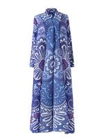 Robe Cape Miyake — Imprimé Automne