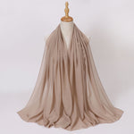 Hijab Chiffon Perlé — Uni Élégant