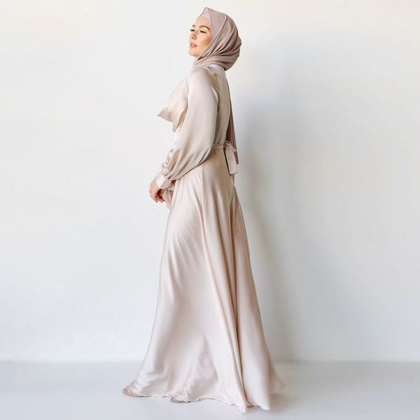 Robe Col Montant — Ankle Dress Modeste