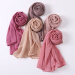 Hijab Chiffon Perlé — Uni Élégant