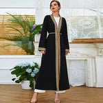 Abaya Brodée Or & Noir — Luxe Oriental