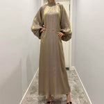 Abaya Manches Lanterne — Élégance Moderne
