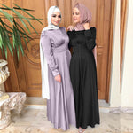 Abaya Satin Perlé — Robe de Soirée