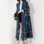 Robe Cape Miyake — Imprimé Automne