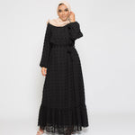 Robe Jacquard 3D — Élégance Florale