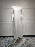 Robe Dubai — Splicing Blanc Élégance