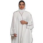 Abaya Blanche Cassée — Coupe Ample