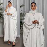 Robe Dubai — Splicing Blanc Élégance