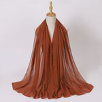 Hijab Chiffon Perlé — Uni Élégant