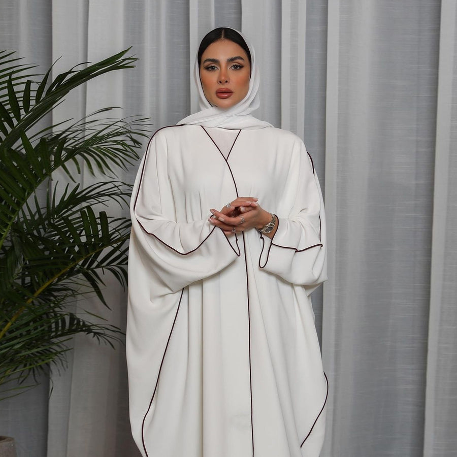 Robe Dubai — Splicing Blanc Élégance
