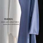 Robe Lin & Coton — Laçage Élégant