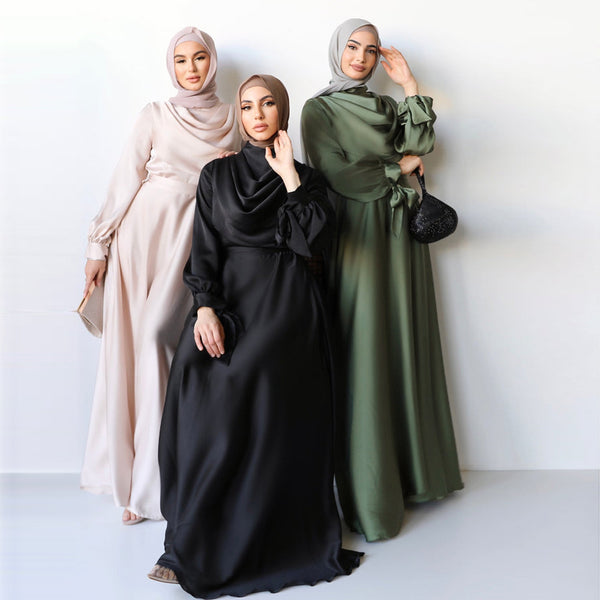 Robe Col Montant — Ankle Dress Modeste