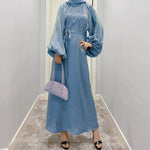 Abaya Manches Lanterne — Élégance Moderne