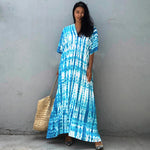 Robe de Plage — Imprimé Bleu