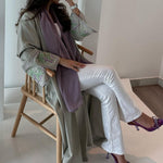 Abaya Brodée — Style Saoudien