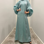 Abaya Manches Lanterne — Élégance Moderne