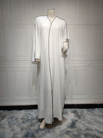 Abaya Blanche Cassée — Coupe Ample